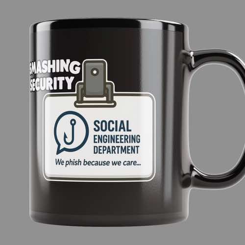 Smashing Security social engineering mug